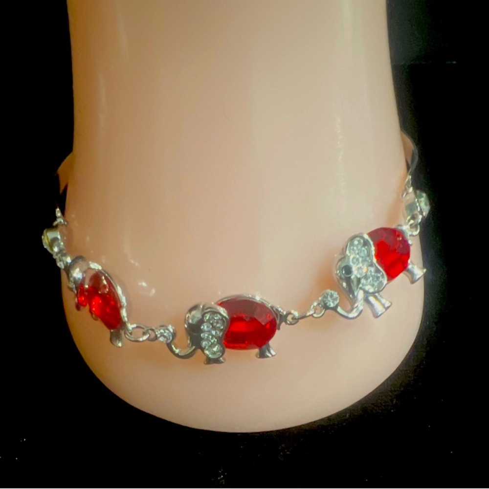 18K White Gold-Plated elephant bracelet